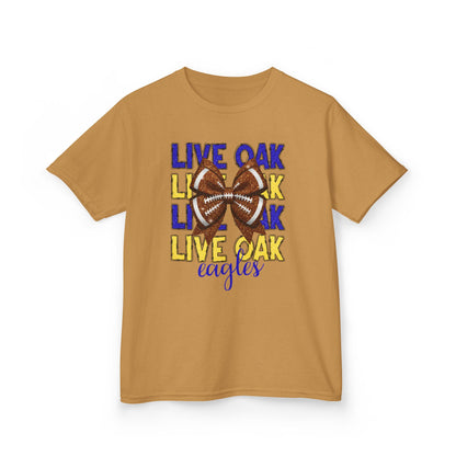 Live Oak Eagles Football Tee for Kids, Youth Sports Shirt, Fun Game Day Outfit, Birthday Gift, Team Spirit Apparel, Family Sportswear