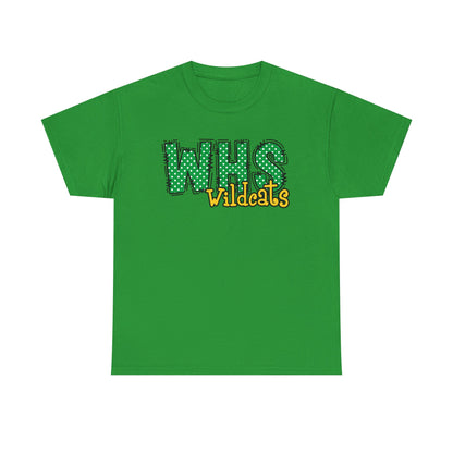 WHS Wildcats Unisex Heavy Cotton Tee | School Spirit Shirt, Team Apparel, Graphic Tee, Casual Wear, Gift for Students