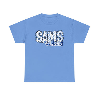 SAMS Wildcats, Whimsical on a Unisex Tshirt, St Amant Middle School