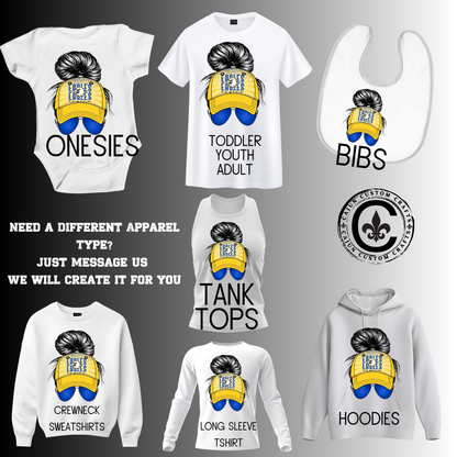 Messy Mom Bun, Cap and sunglasses, Live Oak Eagles