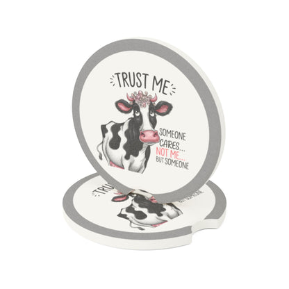Whimsical Cow Car Coaster, Cute Car Interior Decor