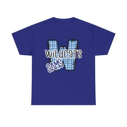 SAMS Wildcats, Whimsical on a Unisex Tshirt, St Amant Middle School
