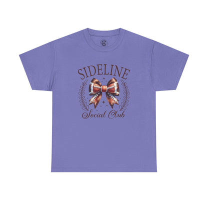 Sideline Social Club Tee, Unisex Heavy Cotton Shirt, Perfect for Game Days, Sports Fans, Casual Wear, Unique Gift Idea, Football