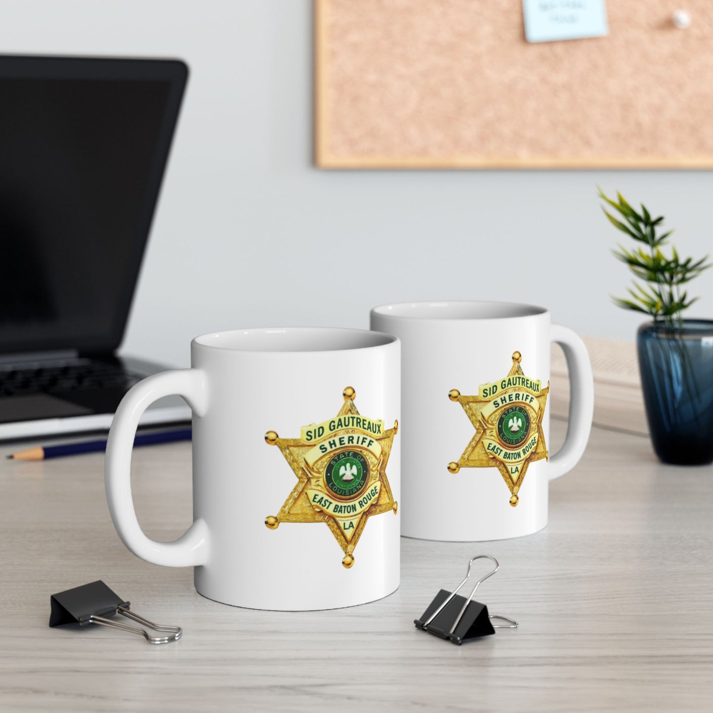 EBRSO, Badge, Sheriff Star Ceramic Mug, Perfect Gift for Police Officers, Law Enforcement Fans, Birthday, Holiday