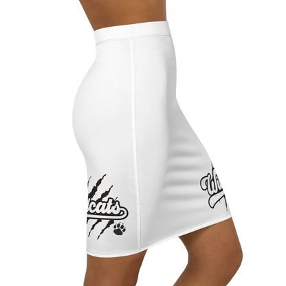 White Wildcats Women's Pencil Skirt, Stylish Skirt, Fun Night Out, Go Cats Go