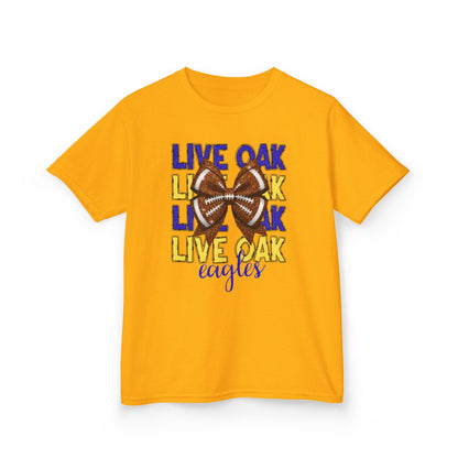 Live Oak Eagles Football Tee for Kids, Youth Sports Shirt, Fun Game Day Outfit, Birthday Gift, Team Spirit Apparel, Family Sportswear