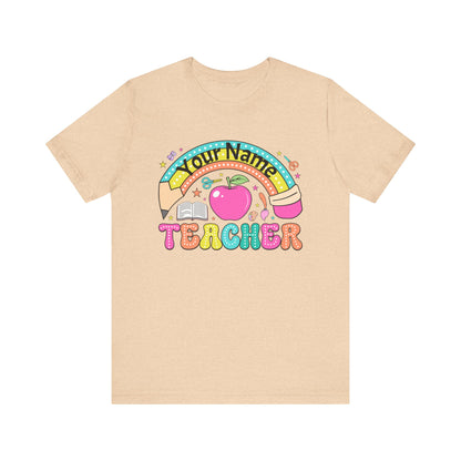 Personalized Teacher T-Shirt, Cute Teacher Gift, Back to School Shirt, Apparel, Custom Name Tee