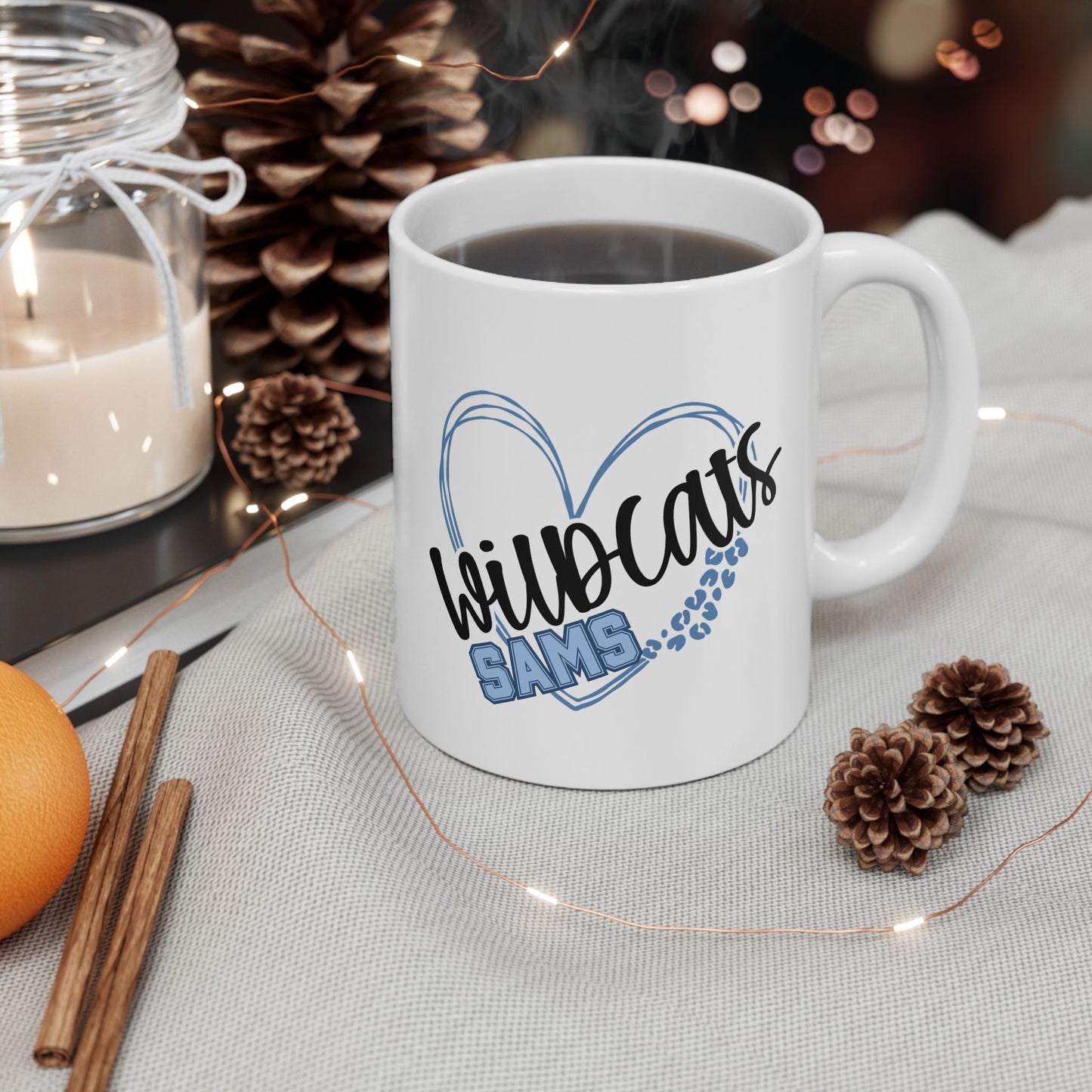 SAMS Wildcats Ceramic Mug - Cute Coffee Cup for St Amant Middle School