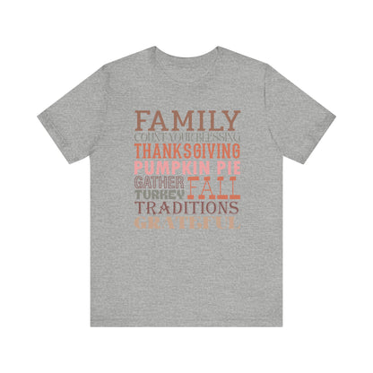 Thankful Family Thanksgiving Tee