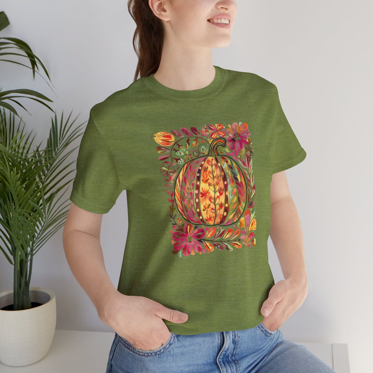 Autumn Pumpkin Tee, Cute Fall Shirt, Seasonal Shirt, Halloween Apparel, Thanksgiving Outfit, Cozy Autumn Vibes