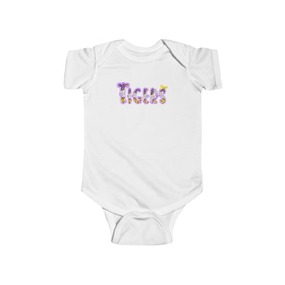 Tigers Purple and Gold, Cute Infant Bodysuit