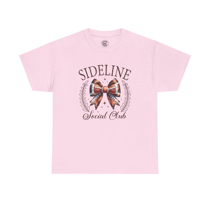 Sideline Social Club Tee, Unisex Heavy Cotton Shirt, Perfect for Game Days, Sports Fans, Casual Wear, Unique Gift Idea, Football
