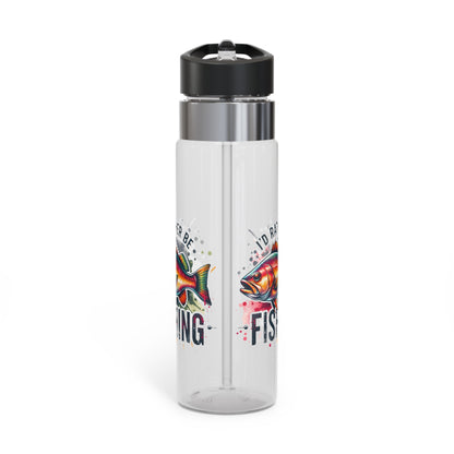 I'd Rather Be Fishing Vibes Tritan Sport Bottle - Perfect for Outdoor Enthusiasts, Hydration, Camping, Gifts for Fishermen