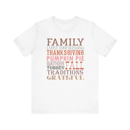 Thankful Family Thanksgiving Tee