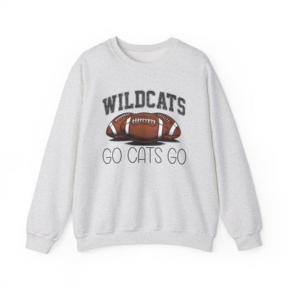 Wildcats Football Go Cats Go Sweatshirt | Unisex Crewneck | Game Day Apparel, Sports Hoodie, Relaxed Fit, Fan Gear, Gift for Football Lovers
