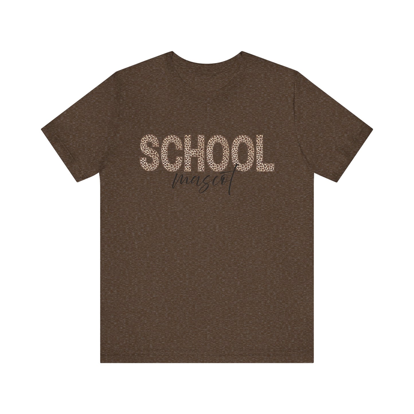 Leopard Custom School and Mascot School Spirit Tee | Unisex Short Sleeve T-Shirt for Back to School, Teachers, Students, Graduation, School Events