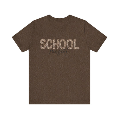 Leopard Custom School and Mascot School Spirit Tee | Unisex Short Sleeve T-Shirt for Back to School, Teachers, Students, Graduation, School Events