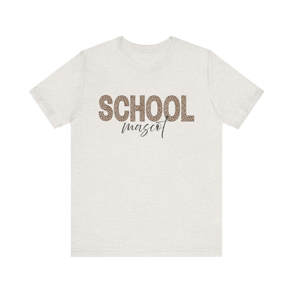 Leopard Custom School and Mascot School Spirit Tee | Unisex Short Sleeve T-Shirt for Back to School, Teachers, Students, Graduation, School Events