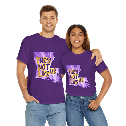 Louisiana Pride Unisex Heavy Cotton Tee | They Not Like Us, Southern Statement Shirt, Gift for Locals, Casual Wear, Streetwear