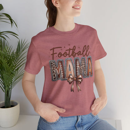 Football Mama Tee, Unisex Short Sleeve Shirt for Sports Moms, Cute Gift for Game Day, Football Season Apparel