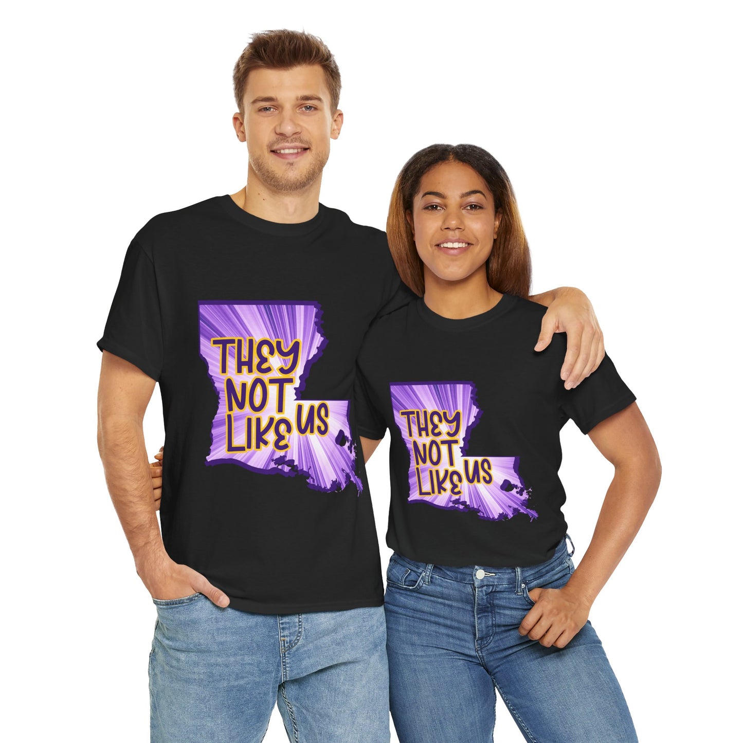 Louisiana Pride Unisex Heavy Cotton Tee | They Not Like Us, Southern Statement Shirt, Gift for Locals, Casual Wear, Streetwear