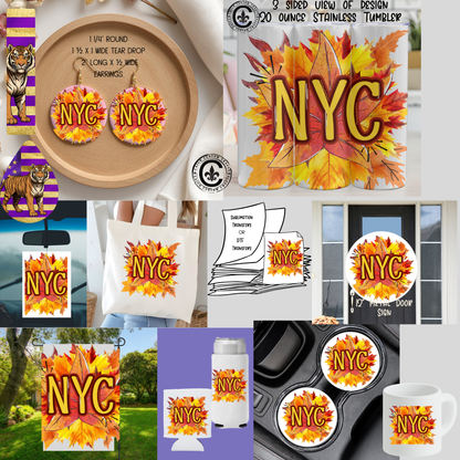 NYC Fall Leaves, Leaf Peeping  (our exclusive design!)