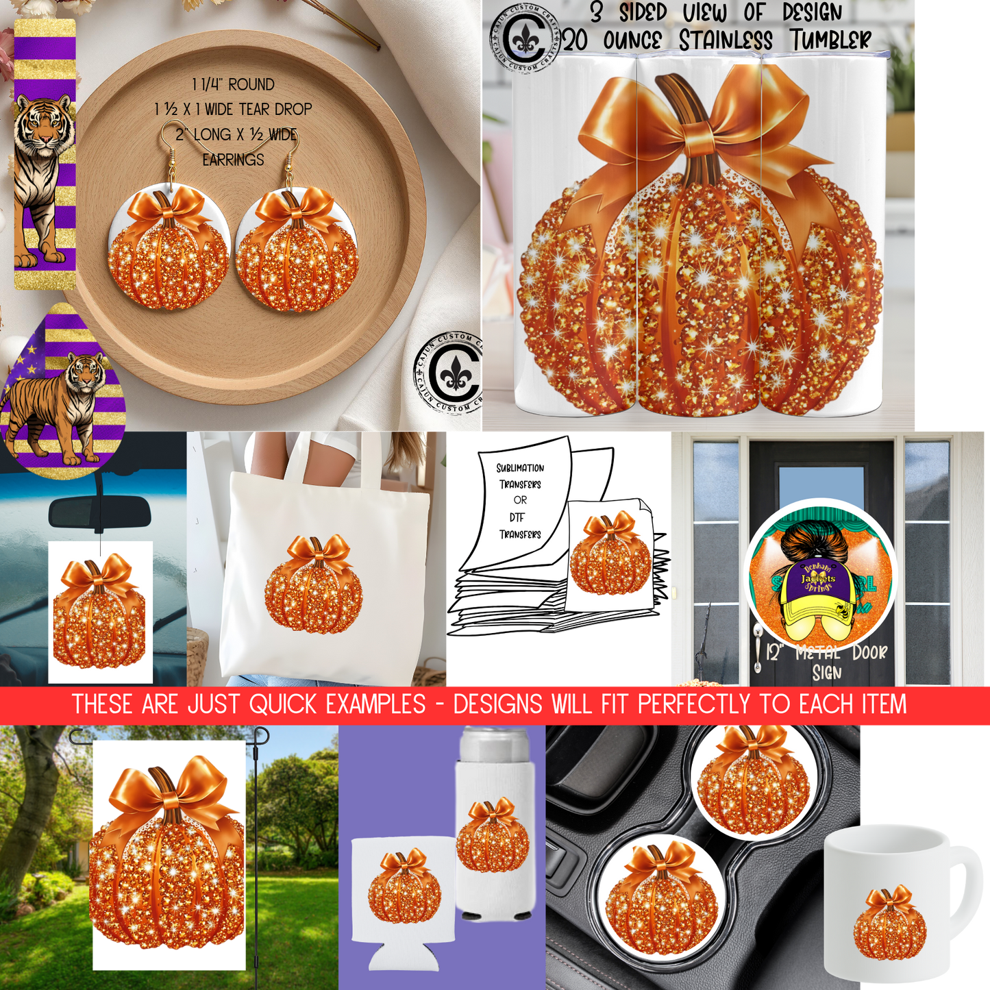 Orange, Glitter, Glitzy Pumpkin