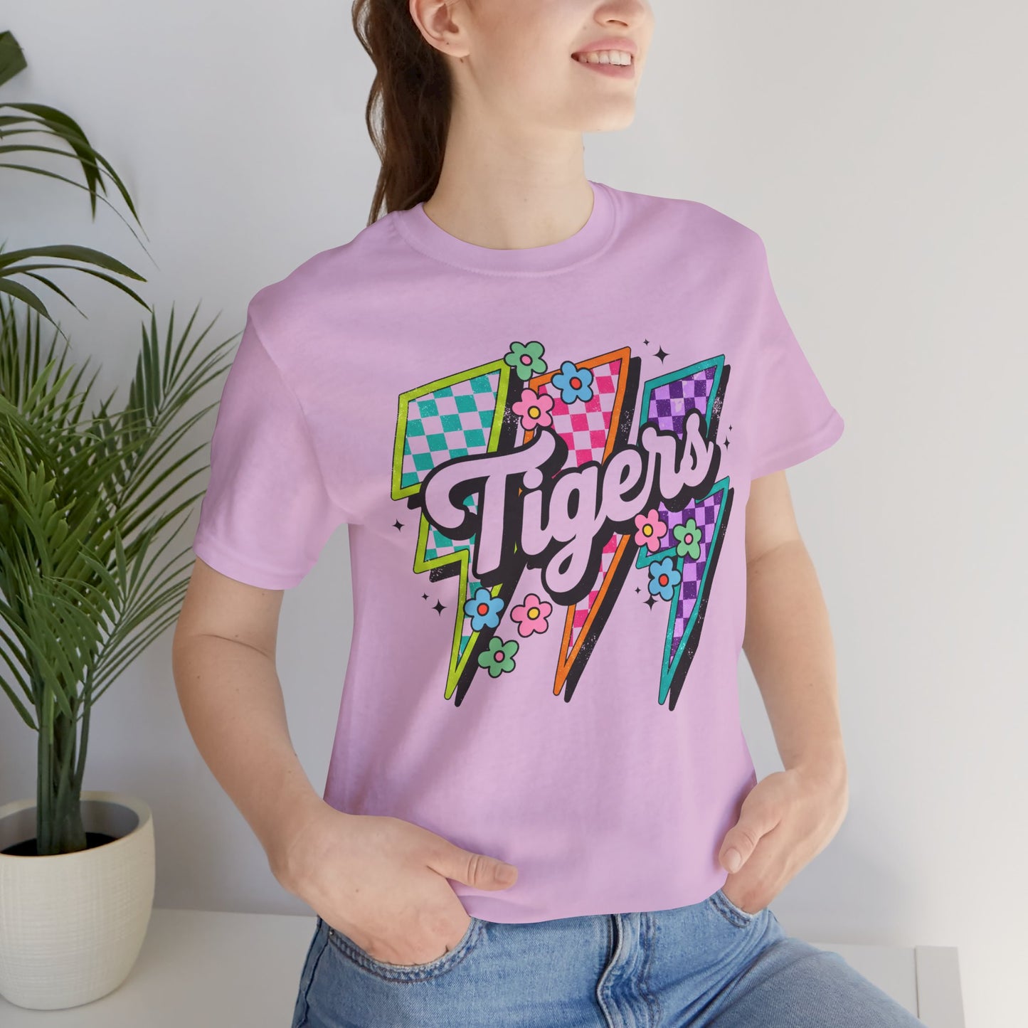 Colorful Tigers Retro, lightning, unisex, funky