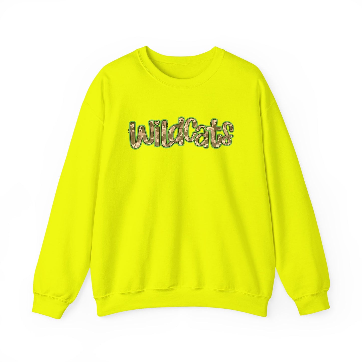 Wildcats Camo Crewneck Sweatshirt, Cozy Unisex Sweatshirt, Perfect Gift for Birthdays, Casual Wear, Wildcat Theme Apparel, Walker, La WHS, WJH