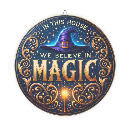 Halloween Welcome wooden door sign, mantle, entry table, decor, Magic, Witch Hat, Spells