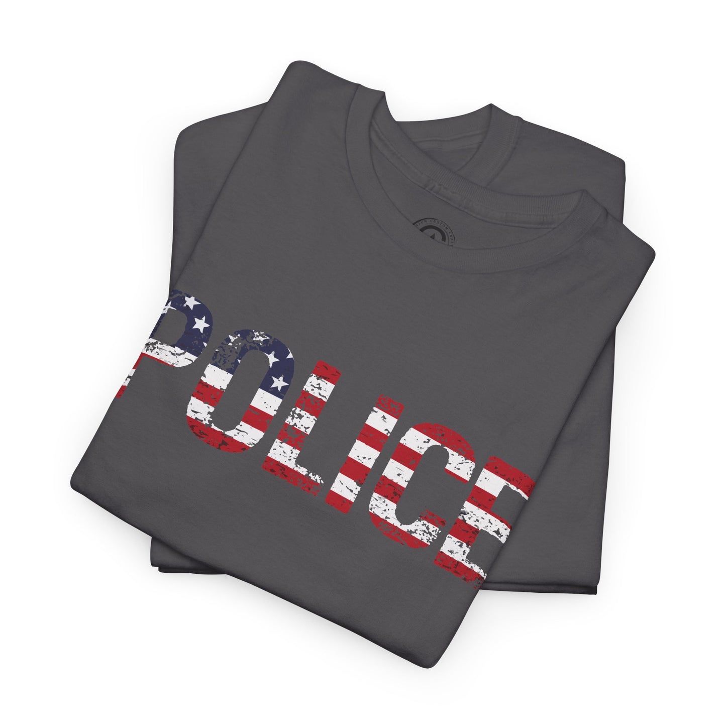 Police Flag Graphic Tee, T-Shirt, Unisex Humor Shirt, Gifts for Friends, Casual Wear, law enforcement
