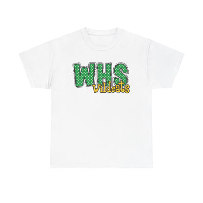 WHS Wildcats Unisex Heavy Cotton Tee | School Spirit Shirt, Team Apparel, Graphic Tee, Casual Wear, Gift for Students