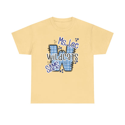 Personalized, SAMS Wildcats, Whimsical on a Unisex Tshirt, St Amant Middle School
