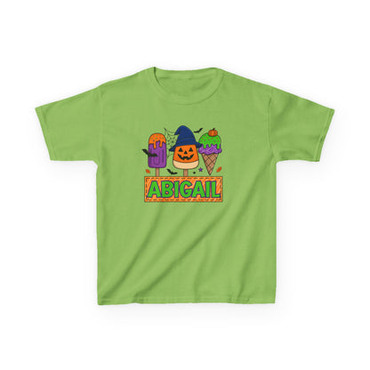 Personalized Kids Halloween Tee, Spooky T-Shirt, Custom Name Shirt, Fun Fall Apparel, Kids Costume Top, Halloween Gift Idea, Trick or Treat Wear