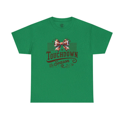 Touchdown Season Unisex Heavy Cotton Tee, Football Fan Shirt, Game Day Outfit, Sports Tee, Gift for Fans