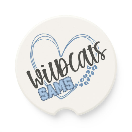 St Amant Middle School Wildcats Soapstone Car Coaster | Vehicle Accessory, Car Gift, Home Decor, Unique Gift, Wildcat Pride