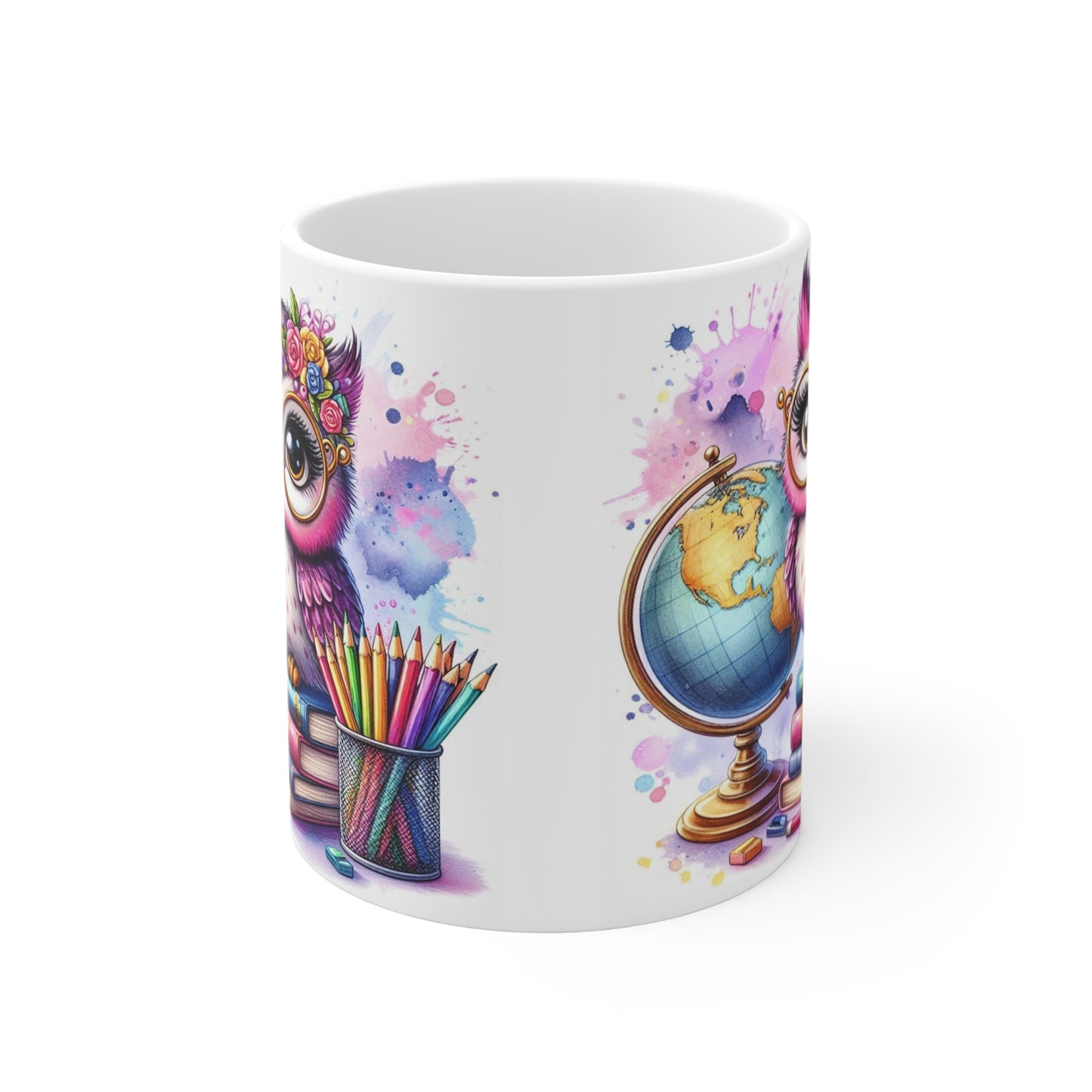 Cute School, Owl, Student, Librarian, Teacher Mug | Perfect Gift for Educators, Back to School, Classroom Decor, Appreciation Day, Coffee Lovers