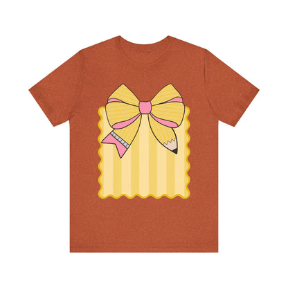 Personalized, Back to School, Pencil Bow coquette design for students, teachers, faculty, etc