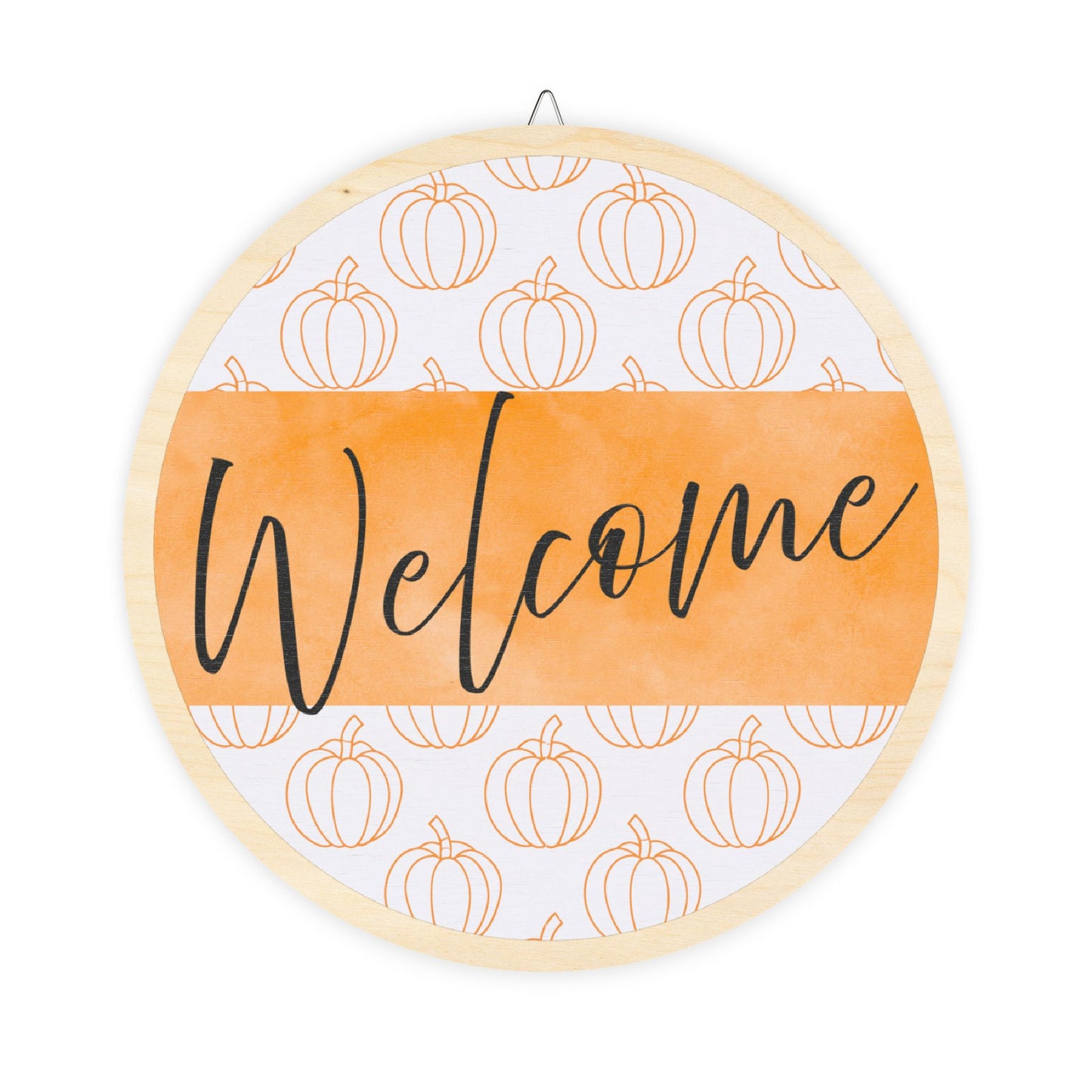 Welcome, Fall, Pumpkins, Thanksgiving Door, Decor, Sign, Wreath, Wooden Door Hanger