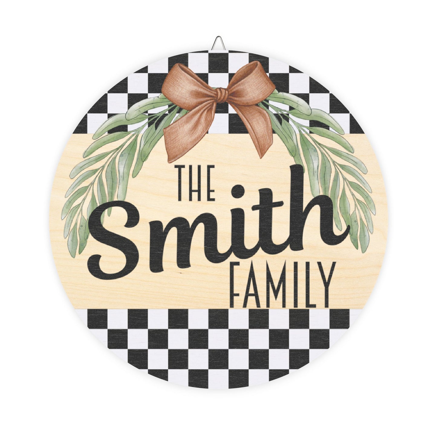 Personalized Family Name Door Wood Sign, Rustic Home Decor, Kitchen Wall Art, Housewarming Gift, Family Name Plaque