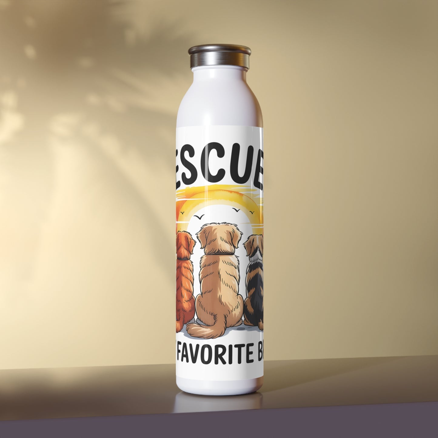 Rescue Pets Water Bottle | Cute Animal Lover Gift | Eco-Friendly Bottle | Pet Adoption Support | Dog Lover Drinkware | Hydration on the Go