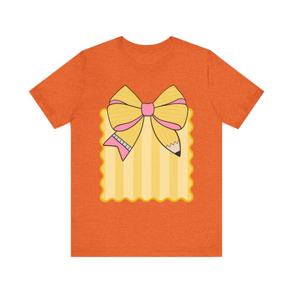 Personalized, Back to School, Pencil Bow coquette design for students, teachers, faculty, etc