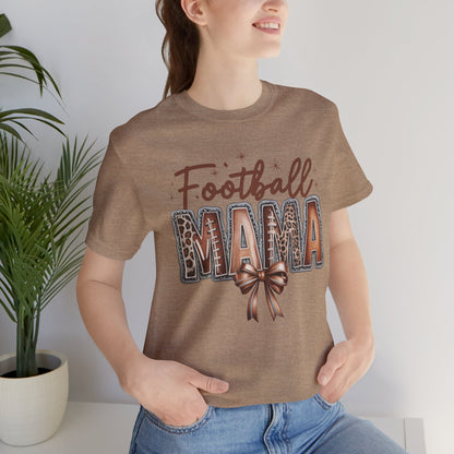 Football Mama Tee, Unisex Short Sleeve Shirt for Sports Moms, Cute Gift for Game Day, Football Season Apparel