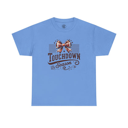 Touchdown Season Unisex Heavy Cotton Tee, Football Fan Shirt, Game Day Outfit, Sports Tee, Gift for Fans