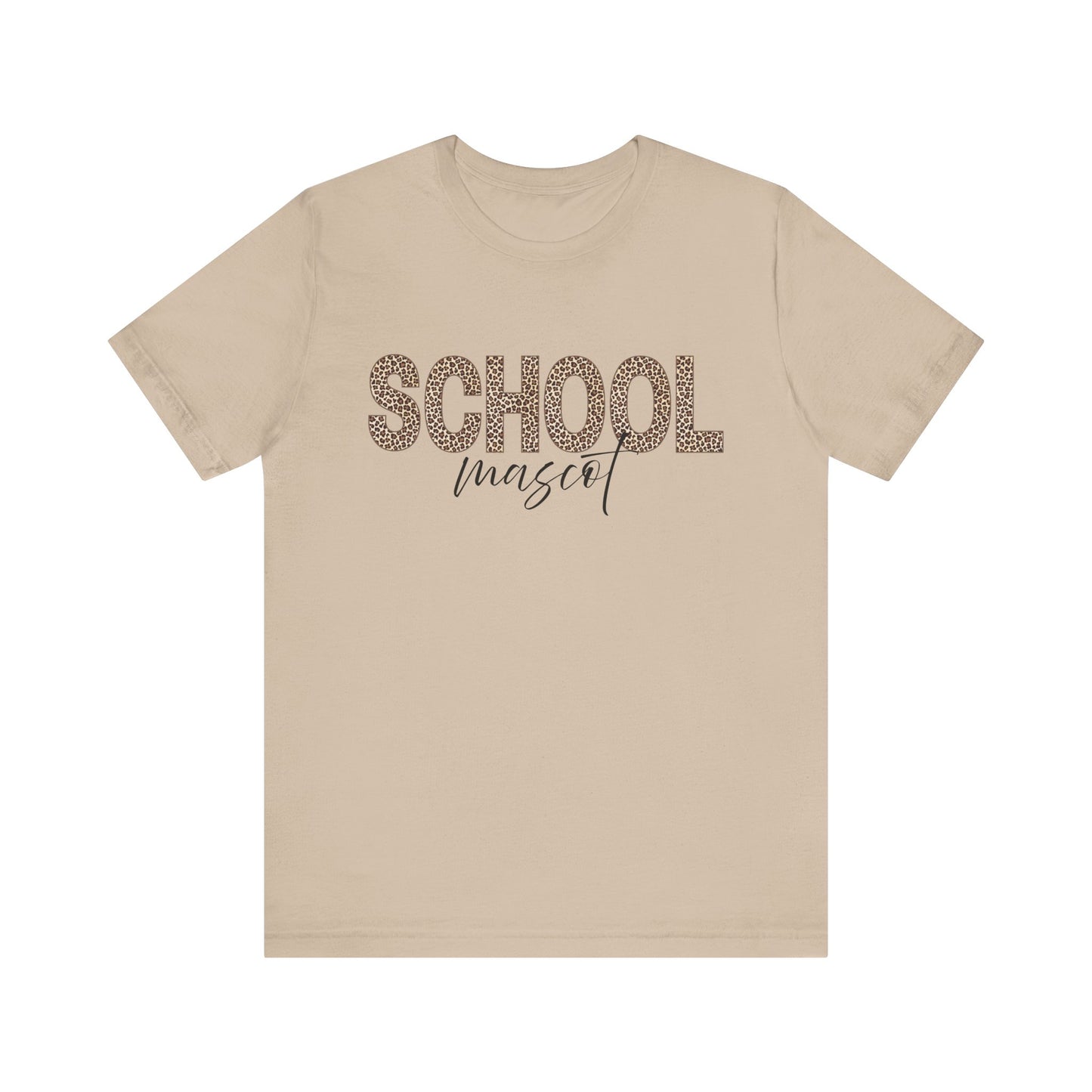 Leopard Custom School and Mascot School Spirit Tee | Unisex Short Sleeve T-Shirt for Back to School, Teachers, Students, Graduation, School Events