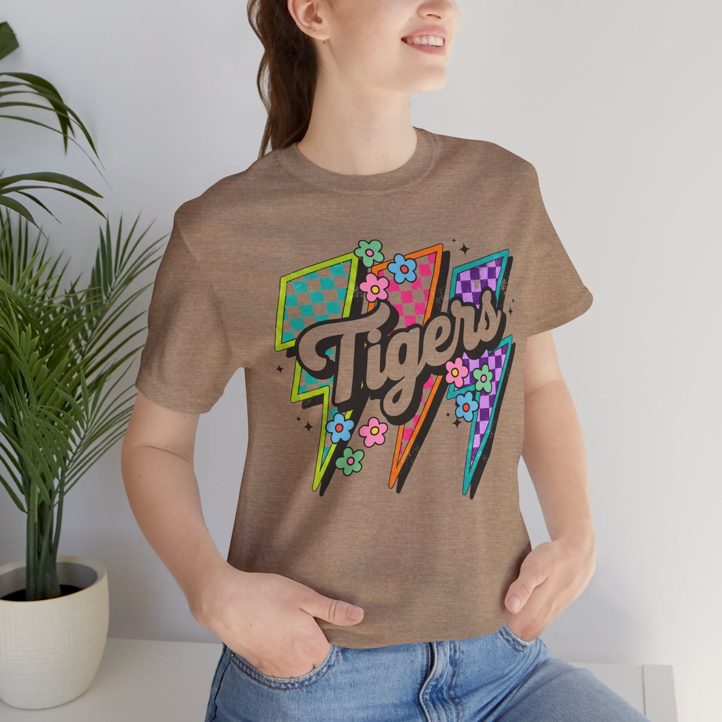 Colorful Tigers Retro, lightning, unisex, funky