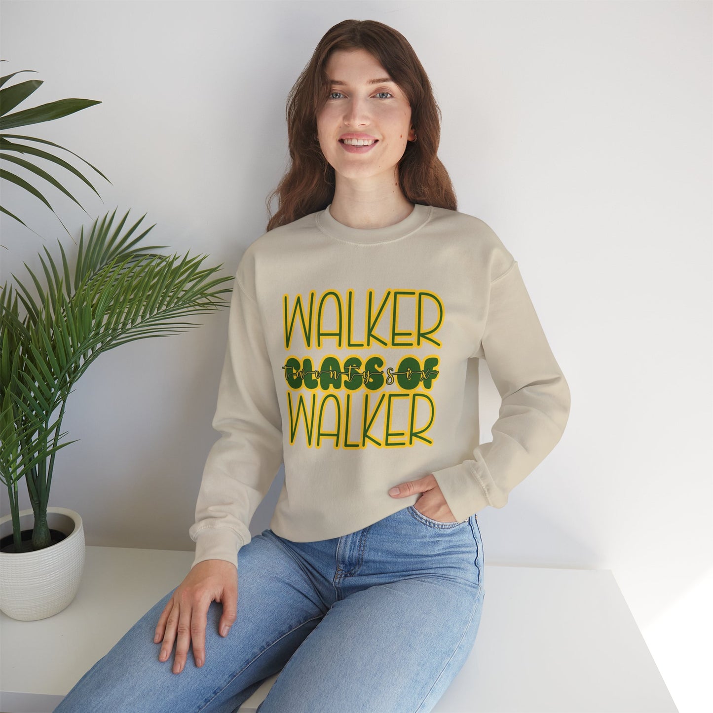 Copy of Copy of Class of 26 Crewneck Sweatshirt, Walker, Louisiana, Wildcats, Stacked Walker