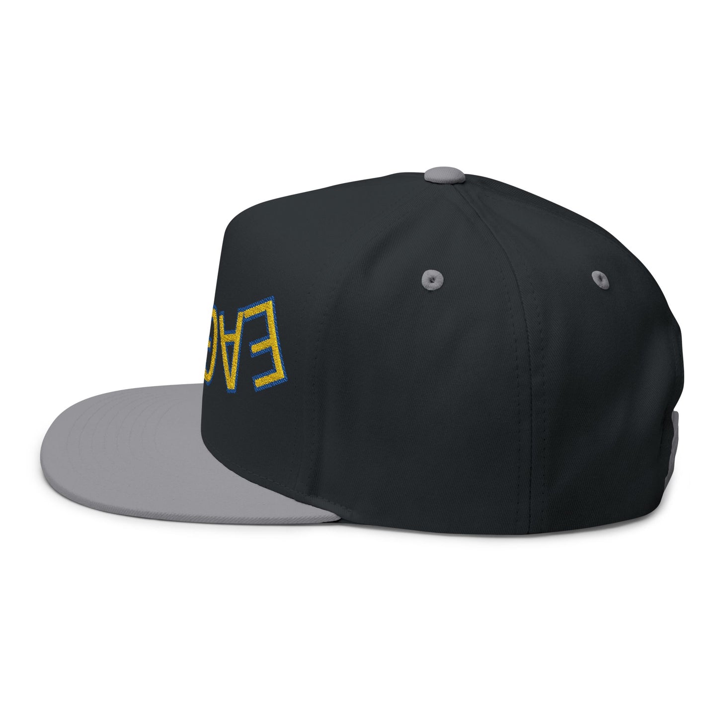 Upside down Eagles, Embroidered Flat Bill Cap, Trendy Baseball Hat, Casual Streetwear Cap, Gift for Sports Fans, Unique Headwear