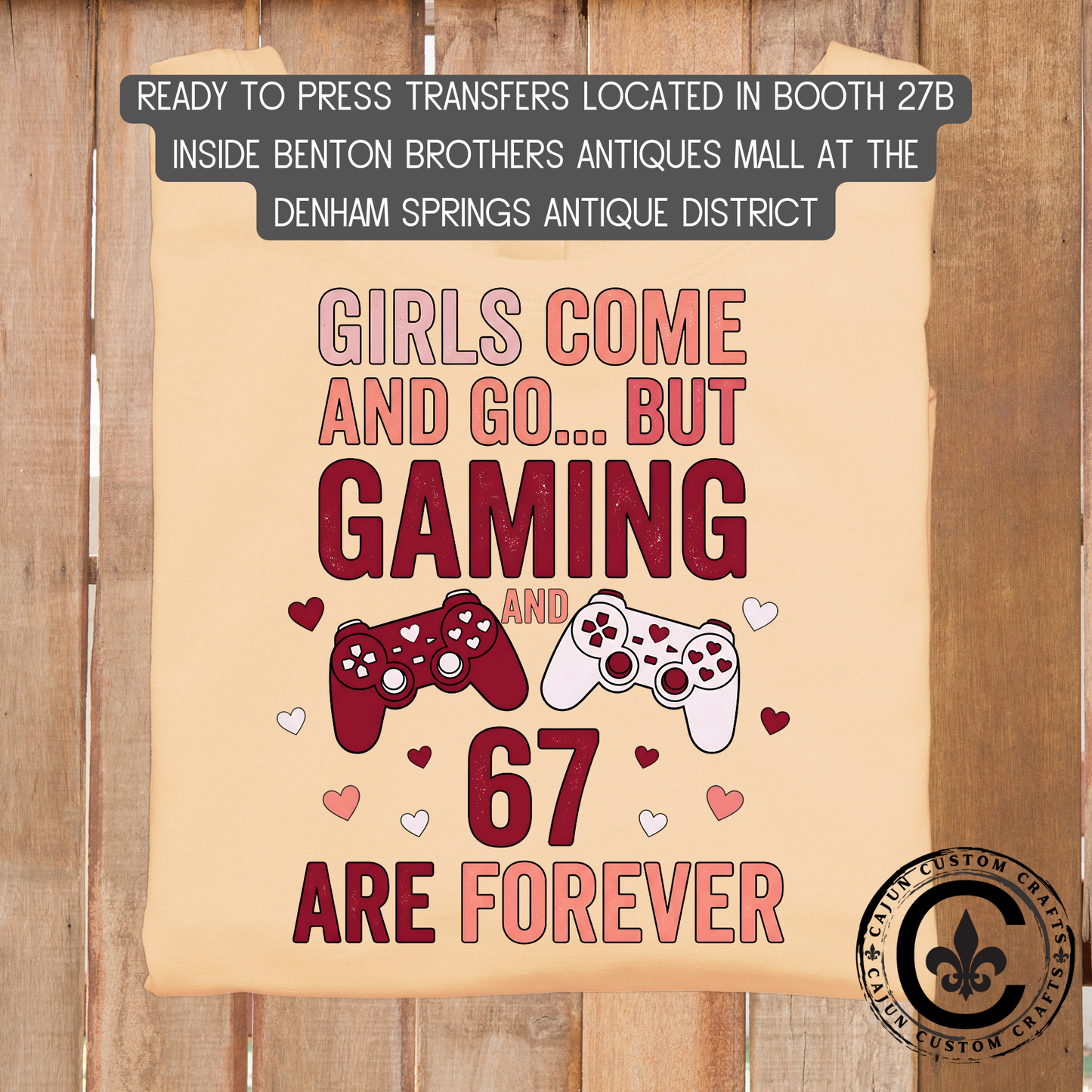 gaming, 67, valentine dtf transfer, tshirt, tumbler, jewelry