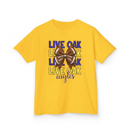 Live Oak Eagles Football Tee for Kids, Youth Sports Shirt, Fun Game Day Outfit, Birthday Gift, Team Spirit Apparel, Family Sportswear